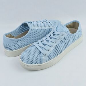 Soludos The Ibiza Mesh Sneaker Lace Up Ortholite Insole Light Blue 7.5 EU38 NWOB